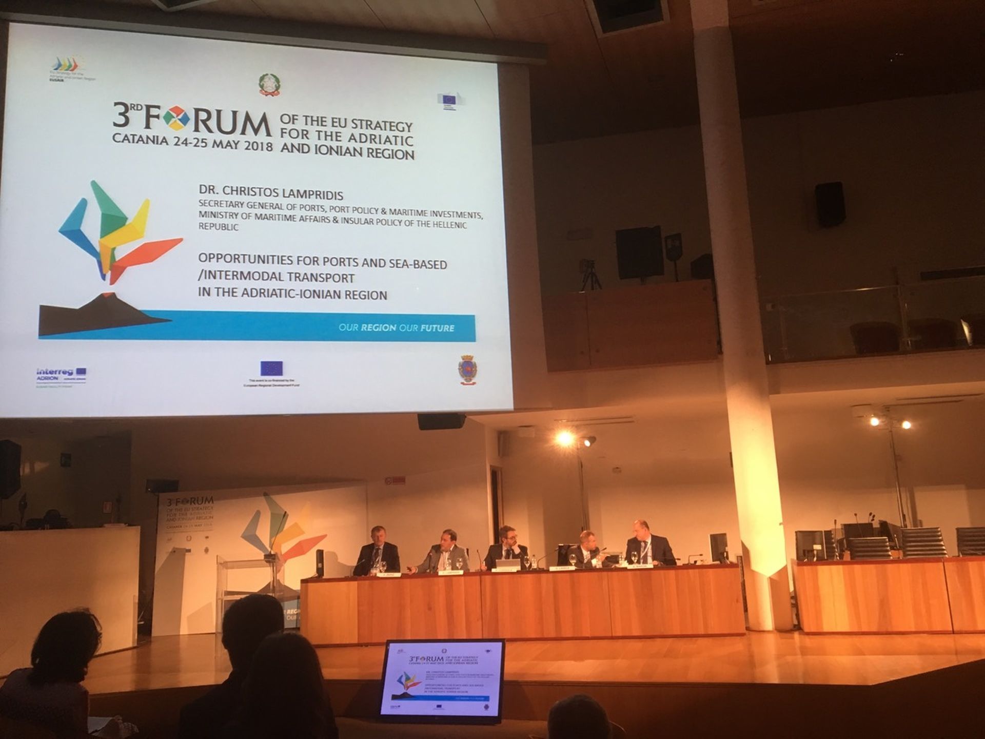 Χρήστος Λαμπρίδης -Παρέμβαση στο 3o Φόρουμ Μακρο-περιφέρειας Αδριατικής Ιονίου στην Κατάνια-«Ένα Νέο Όραμα για τις Μεταφορές για την Ανάπτυξη και τη Συνοχή»
