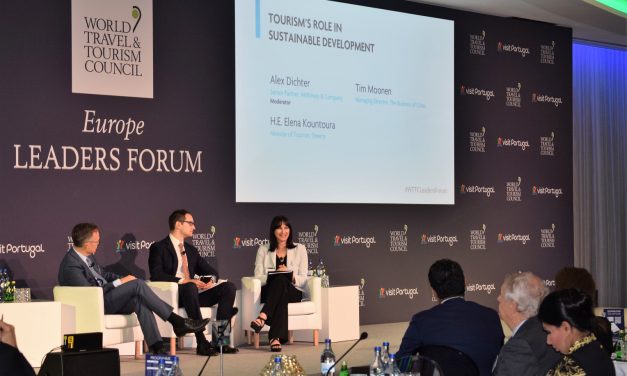 Η Υπουργός Τουρισμού Έλενα Κουντουρά, ομιλήτρια στο φόρουμ των ηγετών της ευρωπαϊκής τουριστικής βιομηχανίας του WTTC στην Πορτογαλία