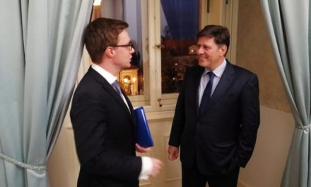 Συνάντηση Αναπληρωτή Υπουργού Εξωτερικών, Μιλτιάδη Βαρβιτσιώτη με τον Υφυπουργό Εξωτερικών για Ευρωπαϊκά Θέματα της Τσεχίας, Aleš Chmelař (Πράγα, 04.11.2019)