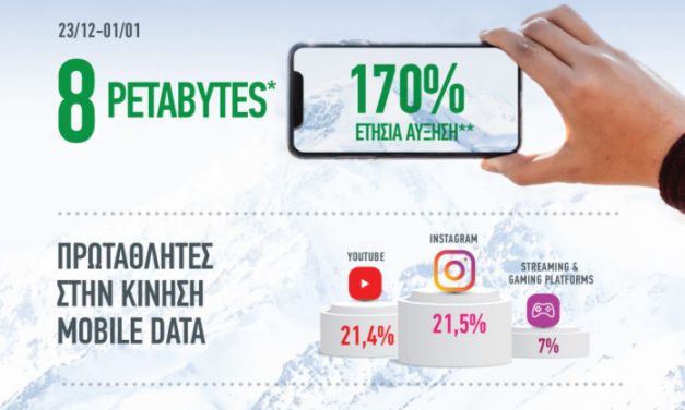 Νέο ρεκόρ στην κίνηση δεδομένων κινητής τηλεφωνίας της COSMOTE.