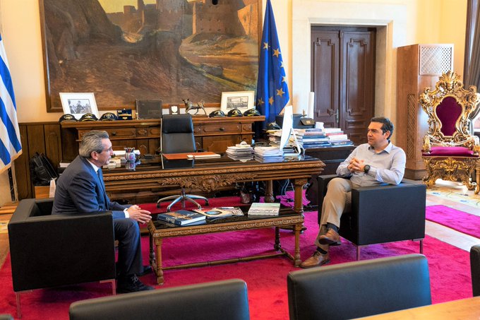 Συνάντηση Αλέξη Τσίπρα με τον περιφερειάρχη Ν. Αιγαίου: Στο επίκεντρο ο τουρισμός και η απασχόληση