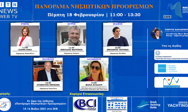 ITN News Web TV Διαδικτυακό Forum Ελληνικά Νησιά – Τουρισμός 2021 ΠΕΜΠΤΗ 18  ΦΕΒΡΟΥΑΡΙΟΥ (ΕΥΒΟΙΑ-ΣΚΥΡΟΣ-ΣΚΙΑΘΟΣ-ΣΚΟΠΕΛΟΣ-ΑΛΟΝΝΗΣΟΣ)