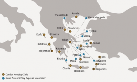 Νέα αεροπορική συνεργασία της Condor και SKY Express σε 28 ελληνικούς προορισμούς