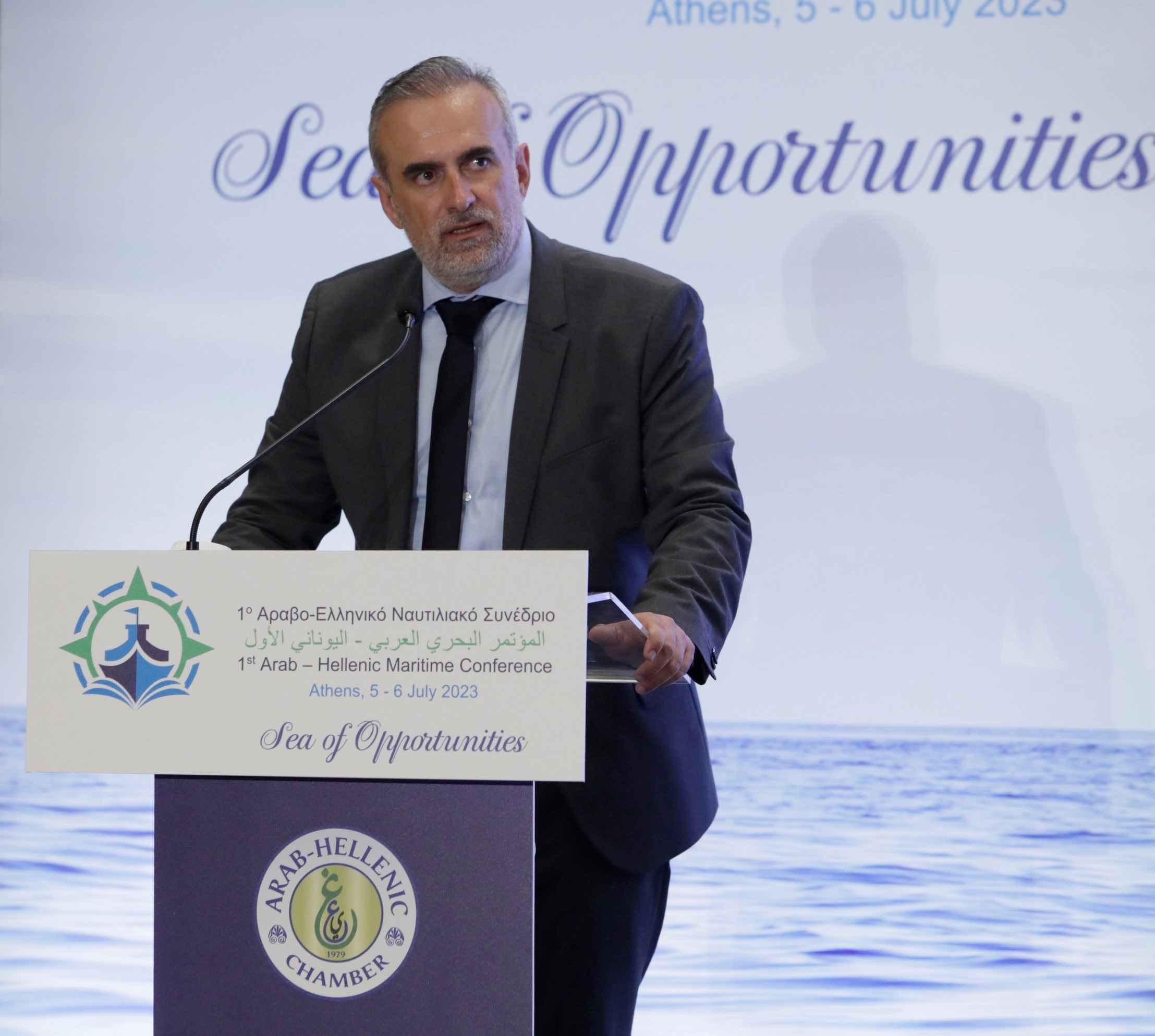 ΟΛΠ Α.Ε.: O Αναπληρωτής Διευθύνων Σύμβουλος της Εταιρείας κ. Παναγιώτης Τσώνης με κεντρική ομιλία στο 1ο Αραβο-Ελληνικό Ναυτιλιακό Συνέδριο