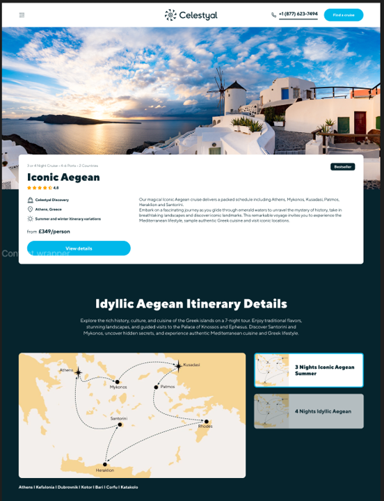 Η Celestyal παρουσιάζει νέα ιστοσελίδα με έμφαση στο χρήστη