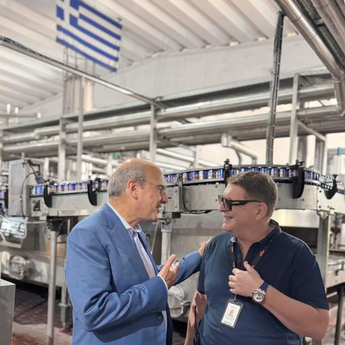 Επίσκεψη του Αντιπροέδρου της Κυβέρνησης κ. Κωστή Χατζηδάκη στη Ζυθοποιία Μακεδονίας Θράκης Α.Ε.￼