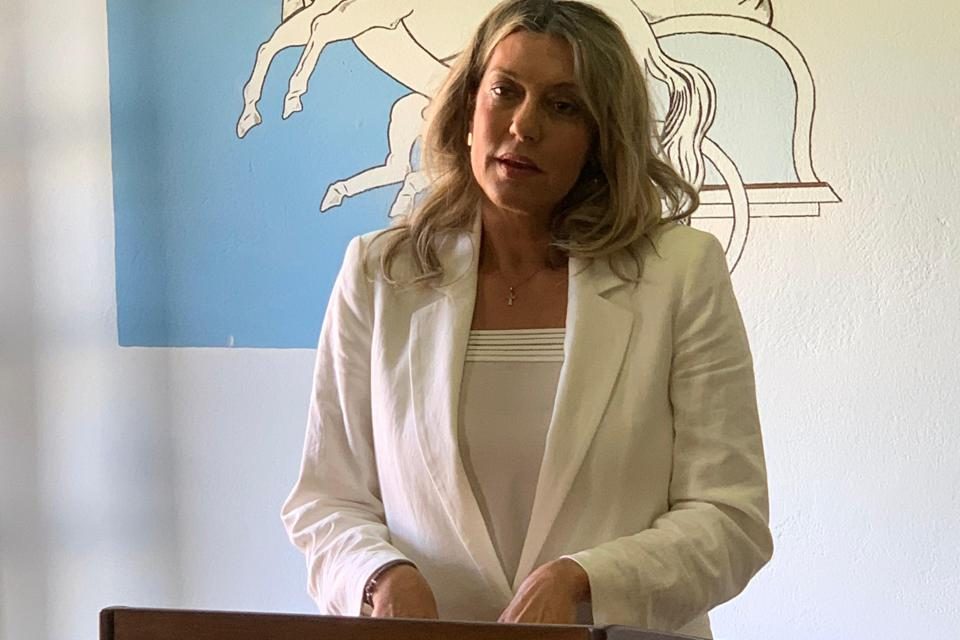 H Υφυπουργός Τουρισμού Άννα Καραμανλή στον Αγιασμό της Σ.Α.Ε.Κ. Τουρισμού Στερεάς Ελλάδας στο Γαλαξείδι￼