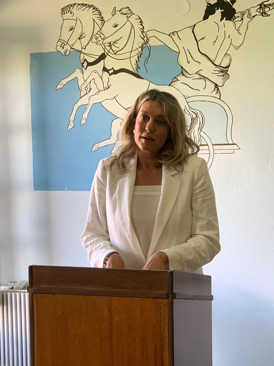 H Υφυπουργός Τουρισμού Άννα Καραμανλή στον Αγιασμό της Σ.Α.Ε.Κ. Τουρισμού Στερεάς Ελλάδας στο Γαλαξείδι￼